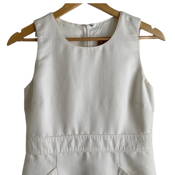 Tory Burch White Sleeveless Sheath Dress Size 6 - Picture 4 of 7